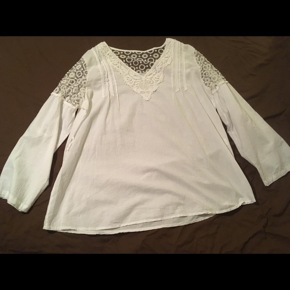 Italian Linen and Lace Blouse